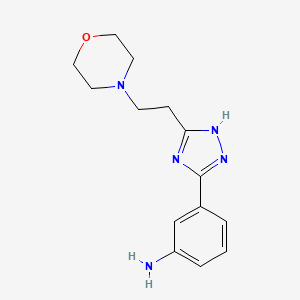 3-(3-(2-Morpholinoethyl)-1H-1,2,4-triazol-5-yl)aniline