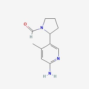 2-(6-Amino-4-methylpyridin-3-yl)pyrrolidine-1-carbaldehyde