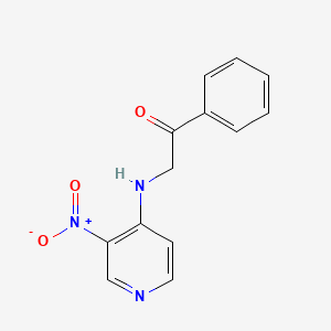 molecular formula C13H11N3O3 B1180592 2-[(3-Nitro-4-pyridinyl)amino]-1-phenylethanone 