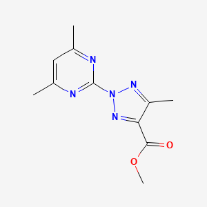 molecular formula C11H13N5O2 B11805937 Methyl 2-(4,6-dimethylpyrimidin-2-yl)-5-methyl-2H-1,2,3-triazole-4-carboxylate 