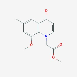 Methyl 2-(8-methoxy-6-methyl-4-oxoquinolin-1(4H)-yl)acetate