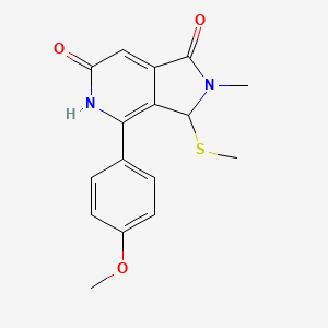 4-(4-Methoxyphenyl)-2-methyl-3-(methylthio)-2,3-dihydro-1H-pyrrolo[3,4-c]pyridine-1,6(5H)-dione