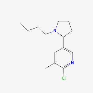 5-(1-Butylpyrrolidin-2-yl)-2-chloro-3-methylpyridine