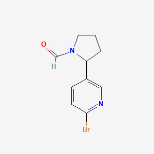 2-(6-Bromopyridin-3-yl)pyrrolidine-1-carbaldehyde