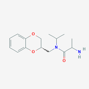 2-amino-N-[[(3S)-2,3-dihydro-1,4-benzodioxin-3-yl]methyl]-N-propan-2-ylpropanamide