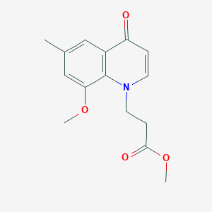 Methyl 3-(8-methoxy-6-methyl-4-oxoquinolin-1(4H)-yl)propanoate