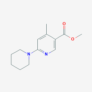 Methyl 4-methyl-6-(piperidin-1-yl)nicotinate