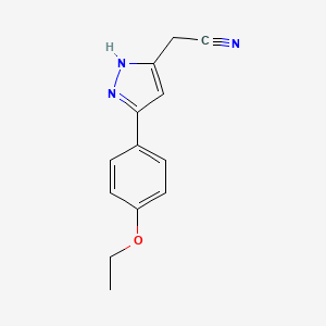 2-(5-(4-Ethoxyphenyl)-1H-pyrazol-3-yl)acetonitrile