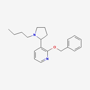 molecular formula C20H26N2O B11806292 2-(Benzyloxy)-3-(1-butylpyrrolidin-2-yl)pyridine 