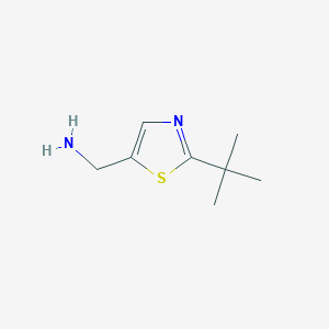 molecular formula C8H14N2S B11806308 (2-(tert-Butyl)thiazol-5-yl)methanamine 