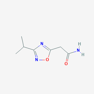 molecular formula C7H11N3O2 B11806315 2-(3-Isopropyl-1,2,4-oxadiazol-5-yl)acetamide CAS No. 1245536-24-6