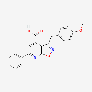 3-(4-Methoxybenzyl)-6-phenylisoxazolo[5,4-b]pyridine-4-carboxylic acid