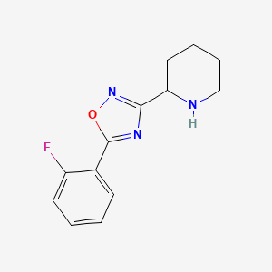 5-(2-Fluorophenyl)-3-(piperidin-2-yl)-1,2,4-oxadiazole