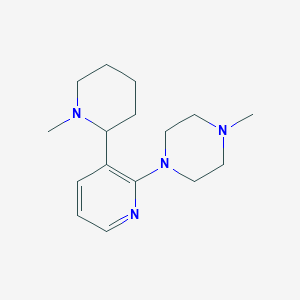 molecular formula C16H26N4 B11806379 1-Methyl-4-(3-(1-methylpiperidin-2-yl)pyridin-2-yl)piperazine 