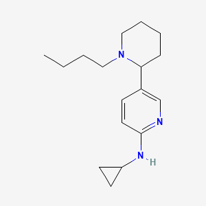 molecular formula C17H27N3 B11806386 5-(1-Butylpiperidin-2-yl)-N-cyclopropylpyridin-2-amine 