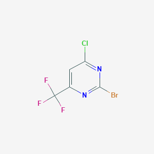 molecular formula C5HBrClF3N2 B11806408 2-Bromo-4-chloro-6-(trifluoromethyl)pyrimidine 