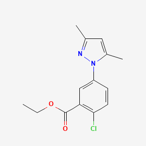 Ethyl 2-chloro-5-(3,5-dimethyl-1H-pyrazol-1-yl)benzoate