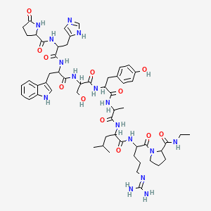 molecular formula C56H78N16O12 B1180661 (Des-Gly10,D-Ala6,Pro-NHEt9)-LHRH CAS No. 148029-26-9