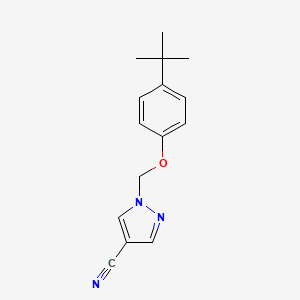 1-((4-(tert-Butyl)phenoxy)methyl)-1H-pyrazole-4-carbonitrile