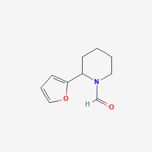 molecular formula C10H13NO2 B11806721 2-(Furan-2-yl)piperidine-1-carbaldehyde 