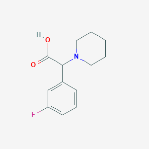 2-(3-Fluorophenyl)-2-(piperidin-1-yl)acetic acid