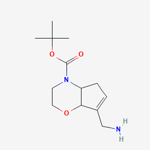 tert-Butyl 7-(aminomethyl)-2,3,4a,5-tetrahydrocyclopenta[b][1,4]oxazine-4(7aH)-carboxylate