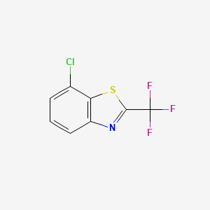 molecular formula C8H3ClF3NS B11807208 7-Chloro-2-(trifluoromethyl)benzo[d]thiazole 