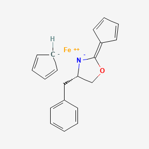 molecular formula C11H12N4 B1180733 [(4S)-4,5-Dihydro-4-phenylmethyl-2-oxazolyl]ferrocene CAS No. 162157-05-3