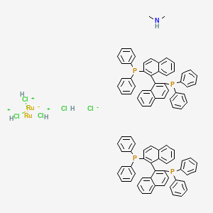 molecular formula C90H75Cl5NP4Ru2+ B1180745 (R)-[(RuCl(BINAP))2(mu-Cl)3[NH2Me2] CAS No. 199684-47-4