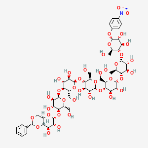 molecular formula C55H79NO38 B1180750 4-Nitrophenyl 4,6-benzylidene-a-D-maltoheptaoside CAS No. 109055-07-4