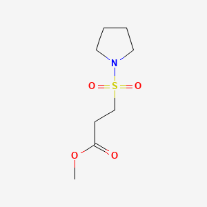 molecular formula C8H15NO4S B1180761 Methyl 3-(1-pyrrolidinylsulfonyl)propanoate 