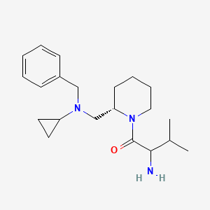 2-amino-1-[(2S)-2-[[benzyl(cyclopropyl)amino]methyl]piperidin-1-yl]-3-methylbutan-1-one