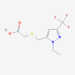 2-(((1-Ethyl-3-(trifluoromethyl)-1H-pyrazol-5-yl)methyl)thio)acetic acid