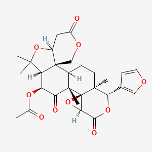 molecular formula C28H32O10 B1180768 格劳辛 B CAS No. 115458-73-6