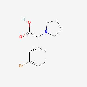 2-(3-Bromophenyl)-2-(pyrrolidin-1-yl)acetic acid