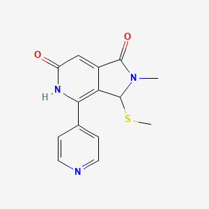 2-Methyl-3-(methylthio)-4-(pyridin-4-yl)-2,3-dihydro-1H-pyrrolo[3,4-c]pyridine-1,6(5H)-dione