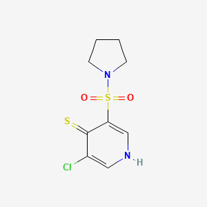 3-Chloro-5-(pyrrolidin-1-ylsulfonyl)pyridine-4-thiol