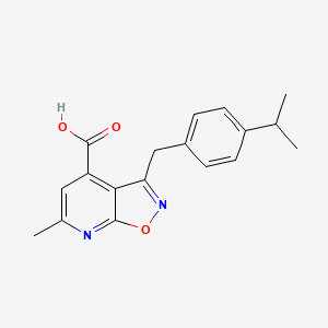 3-(4-Isopropylbenzyl)-6-methylisoxazolo[5,4-b]pyridine-4-carboxylic acid