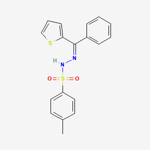 molecular formula C18H16N2O2S2 B1180777 4-Methyl-N-[(Z)-[phenyl(thiophen-2-yl)methylidene]amino]benzenesulfonamide CAS No. 105417-05-8