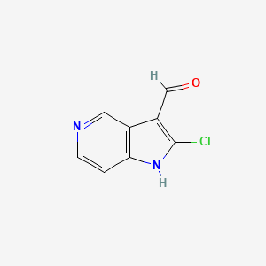 molecular formula C8H5ClN2O B11807771 2-chloro-1H-pyrrolo[3,2-c]pyridine-3-carbaldehyde 