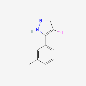 molecular formula C10H9IN2 B11807798 4-Iodo-3-(m-tolyl)-1H-pyrazole 