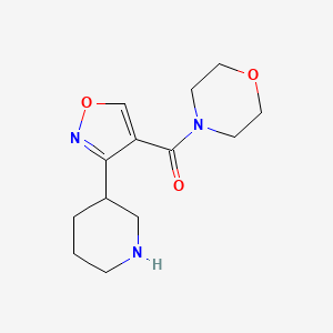 molecular formula C13H19N3O3 B11807807 Morpholino(3-(piperidin-3-yl)isoxazol-4-yl)methanone 