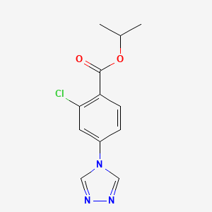 molecular formula C12H12ClN3O2 B11807812 Isopropyl2-chloro-4-(4H-1,2,4-triazol-4-yl)benzoate 