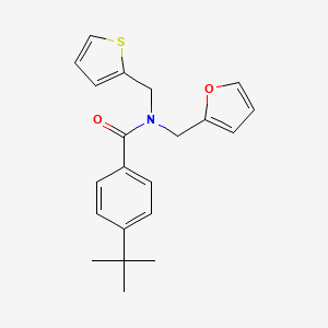 molecular formula C21H23NO2S B1180786 4-tert-butyl-N-(2-furylmethyl)-N-(2-thienylmethyl)benzamide 