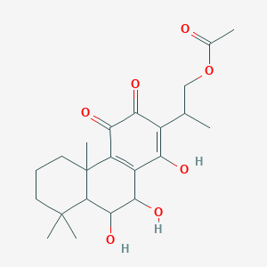 molecular formula C22H30O7 B1180794 2-(1,9,10-三羟基-4b,8,8-三甲基-3,4-二氧代-5,6,7,8a,9,10-六氢菲-2-基)丙酸乙酯 CAS No. 120462-45-5