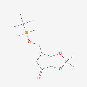 molecular formula C15H28O4Si B1180808 6-(Tert-butyl-dimethyl-silanyloxymethyl)-2,2-dimethyl-tetrahydro-cyclopenta[1,3]dioxol-4-one CAS No. 145307-55-7