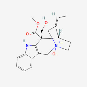molecular formula C20H24N2O4 B1180813 甲基 (12S,13S,14E)-14-乙叉基-12-(羟甲基)-1-氧化-10-氮杂-1-氮杂阳离子四环[11.2.2.03,11.04,9]十七烷-3(11),4,6,8-四烯-12-羧酸盐 CAS No. 126594-73-8