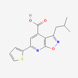 3-Isobutyl-6-(thiophen-2-yl)isoxazolo[5,4-b]pyridine-4-carboxylic acid