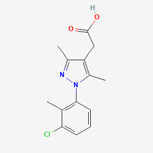 2-(1-(3-Chloro-2-methylphenyl)-3,5-dimethyl-1H-pyrazol-4-yl)acetic acid