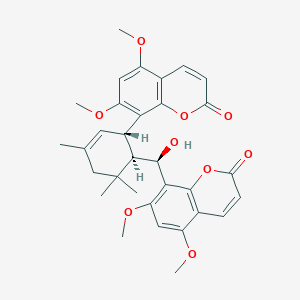 molecular formula C32H34O9 B1180838 Toddalosin CAS No. 137182-37-7